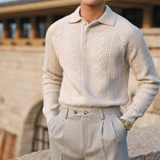LAPEL SWEATER