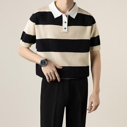 BUSINESS STRIPED POLO